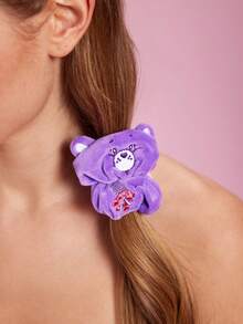 SHEIN X Care Bears 1件裝卡通圖案髮圈，適合日常佩戴，髮帶，情人節 - 紫色 - 查看 2