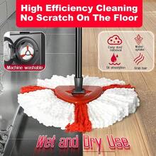Replacement Mop Heads Compatible With O-Cedar/EasyWring 1Tank System, Deep Cleaning Washable Reusable Mop Replacement Pads, Suitable For Kitchen & Bathroom Cleaning Supplies - red and white - View 5