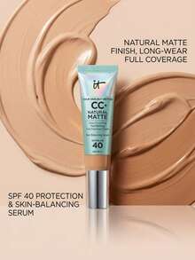 IT Cosmetics CC+ Cream Natural Matte Foundation SPF40 Medium Tan 32 Ml - Medium Tan - View 1