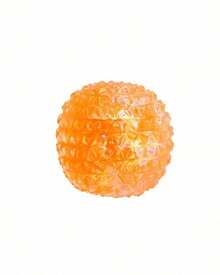 Hape 1pc Orange Diamond Texture Squishy Stress Relief Ball, 6cm Spiky Orb Squeeze Ball With TPR Shell, Maltose & Sequin Filling, Slow Rebound Hand Pressure Release Portable Desk Accessory - Multicolor - View 10