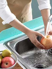 Silicone Sink Baffle Splash Guard With Suction Cup Splash Guard And Drip Catcher Tray Handle Drip Tray Kitchen Sink Mat Drip Tray Faucet Splash Cover Countertop Protector Bathroom Accessories Kitchen Essentials Household Items Kitchen Gadgets - A - View 4