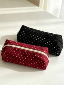 Campus Polka Dot Pencil Case, Large Capacity Stationery Storage Bag, Multifunctional Pen Box For Office Supplies & Travel Makeup, Essential For Students & Adults Daily Use - multicolor - View 13