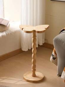 1pc Wooden Butterfly Design Side Table, Luxury Desk, Modern Retro Style Coffee Table, Balcony Small Table, Entryway Table - A High-End Gift Suitable For Housewarming - Multicolor - View 19