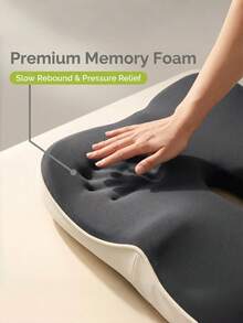 L-Shaped Memory Foam Seat Cushion With Lumbar Support, Ergonomic Back Rest Pad For Office Chair Car Truck Driver, Breathable Mesh Cover Non-Slip Bottom, Relieve Sciatica Pain For Long Sitting Work Travel - Multicolor - View 3