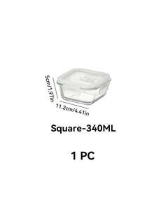 Haus Hana Madebyblanc 1pc Microwave Can Heat Glass Lunch Boxes For Office Workers, Lunch Boxes For Refrigerators, And Large Capacity Fresh-Keeping Bowls With Rice And Meal Boxes,Kitchen,Christmas Gift - transparent color - View 23