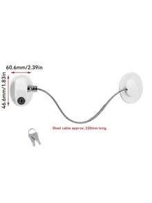 1pc Black Multi-Functional Child Lock, Cabinet Door Lock, Window Lock, Refrigerator Lock, Mini Fridge Locks Freezer Drawers Doors ,Sliding Door & Window Lock, Anti-Fall Window Lock With Limiters Christmas For Holiday Gift Giving,Back To School, - Off-white - View 4