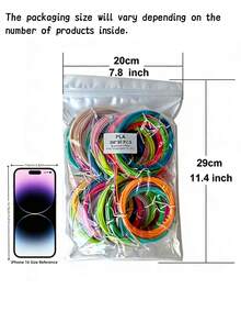 10/20 Random Color PLA 3D Printer Filament 175MM Diameter 10M Length Options High Temp Compatible For 3D Pen DIY Creative Project Gift For Artist Student Maker - multicolor - View 6