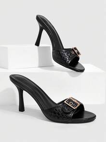 Black embossed PU