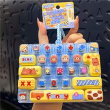 POKOJA LAND Gantungan Kunci Fidget Keyboard untuk Dewasa, 26-in-1 Tombol Pereda Stres Keyboard, Penghilang Stres Lucu untuk Fokus & Ketenangan Saat Bekerja atau Belajar, Mengisi Waktu Luang - MultiWarna - View 15