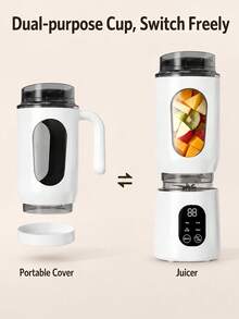 580ml 無線充電果汁機 便攜式電動攪拌杯 附 LCD 螢幕與 12 葉刀片系統，含運動蓋，適合攪拌水果、蔬菜與果昔，1300mAh - 均碼 - 查看 6