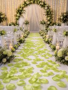 50/100/300/500/1000pcs Silk Rose Petals, Wedding Petals, Red Mixed-Color Petals, Artificial Rose Petals, Faux Petals, Proposal Baskets, Aisle Decor, Bridal Shower, Table Decorations - multicolor - View 5