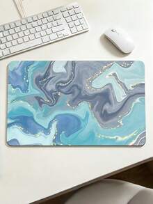 1pc Large Extended Gaming Mouse Pad Gray Green Fluid Pattern Non Slip Rubber Base Desk Mat For Keyboard Mouse Office Home Computer Laptop Smooth Surface Durable Wear Resistant Easy Clean Portable Practical Gift For Gamers Teens Adults - View 11