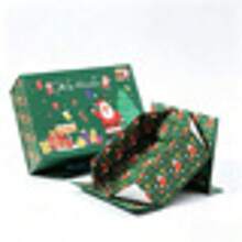 Christmas Magnetic One-Piece Foldable Gift Box, Festive Xmas Present Packaging Box, Color Printed Holiday Gift Wrapping Box - multicolor - View 2