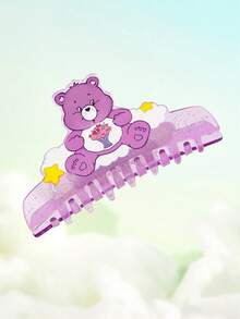 SHEIN X Care Bears 時尚可愛卡通髮夾，適合女孩與女士，居家、沐浴、美容護理、髮型造型完美適用 - 紫色 - 查看 1