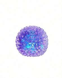 Hape 1pc Purple Diamond Texture Squishy Stress Relief Ball, 6cm Spiky Orb Squeeze Ball With TPR Shell, Maltose & Sequin Filling, Slow Rebound Hand Pressure Release Portable Desk Accessory - Multicolor - View 10