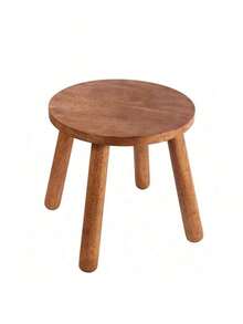 1pc Modern Solid Wood Round Footstool, Indoor Plant Stand, Garden Bench, Medieval Plant Stool, Removable Wooden Legs, Suitable For Character Stand, Kitchen, Bathroom, Bedroom, Living Room - Multicolor - View 10