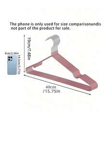 10/20 Piece Set, Non-Slip Metal Hangers, Adult Clothing Track, Nordic Style Hangers - Pink - View 3