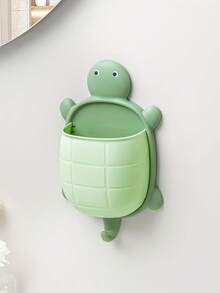 Creative Cartoon Turtle Storage Rack, Punch-Free Multifunctional Wall Mount Organizer Box For Home Kitchen, Bedroom And Wash Basin Countertop - Multicolor - View 6