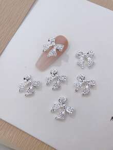 10/100/200 Pcs Nail Art Decorative Stickers - Silver - View 2