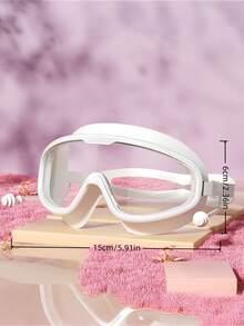 1pc Adult Large-Frame Swimming Goggles, Anti-Fog HD Vision, Soft Silicone Comfort Fit, Ideal For Swimming Training, Pool, Beach, Durable Swim Gear For Men And Women" - Multicolor - View 3