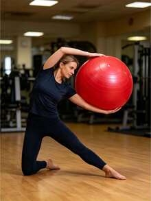 A PVC Yoga Ball For Thickening Body Sensation Training, Fitness Ball For Pregnant Women, Midwifery Exercise, Balance Ball - Multicolor - View 4