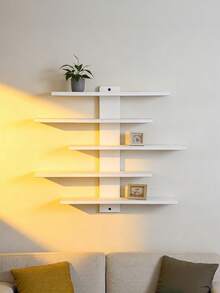 5-Tier White Wall-Mounted Display Rack Storage Rack Display Rack Effectively Saves Space 14.57inch Suitable For Dolls Statues Building Blocks And Collectibles Very Suitable For Living Rooms Bedrooms Kitchens Bathrooms Holiday Gifts Mother's Day Gift - Multicolor - View 10