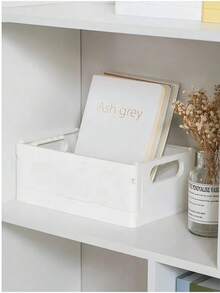 Large Capacity Multi Grid Desktop Organizer Box Minimalist Solid Color Thickened Pp Plastic Anti Slip Dustproof Stationery Sundries Storage Holder For Pen Eraser Student Office Back To School Supplies - multicolor - View 2
