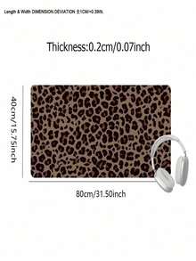 1PC Leopard Pattern Modern Art Large Desk Pad Mouse Mat With Non Slip Rubber Base Keyboard Cover For Office Home Computer Laptop Women Men Friends Back To School Gift Wild Style Smooth Surface - View 8