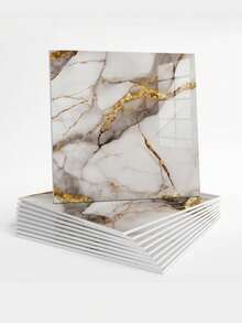 22 Pcs 3D Imitation Marble Ceramic Tile Wall Stickers Thick Self Adhesive PVC Panels Easy Install Strong Backing Irregular Vein Pattern Must Have Home Decor Accessory - multicolor - View 9