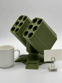 1PC 3D Printed Detachable Removable Military Artillery Cannon Shape Pen Pencil Holder Desk Organizer Office Desktop Decor Storage Rack Creative Unique Gift For Military Enthusiasts Hobbyists Collectors Men Minimalist Multi-Functional - Multicolor - View 3