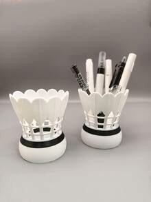 1PC 3D Printed Shuttlecock Shape Pen Holder Desk Organizer Sculpture Decor Art Craft For Office Study Home Desktop Display Collection Gift For Badminton Fans Players - Multicolor - View 4