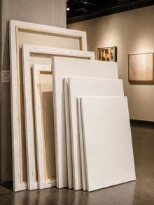 Canvas For Painting, Stretched With Blank Surfaces, Available In Various Sizes . Pre-Primed For Acrylic, Oil, And Wet Watercolor Mediums. - One Size Fits All - View 10