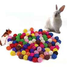20/30/40pcs Woven Rattan Ball Bird Toys, Parrot Chewing Toys, 3cm/1.18inch, Suitable For Budgies, Lovebirds, Hamsters, Rabbits, Diy Handmade Decoration - A+B - View 8