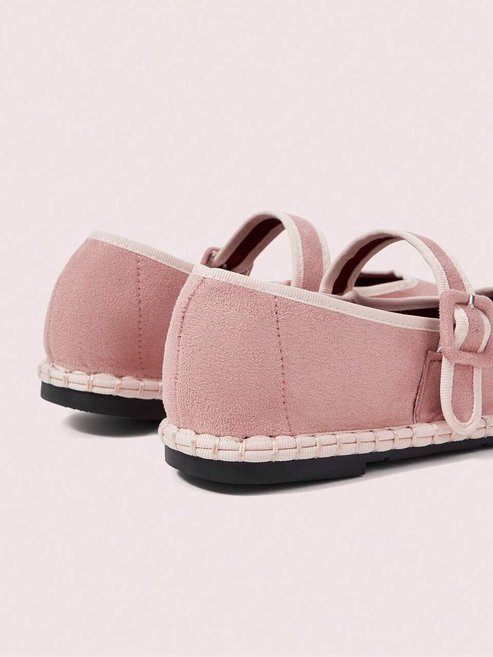 CUCCOO DOLLMOD Women's Shoes Pink Fashion Elegant Suede Classic Comfortable Single Strip Mary Jane Flat Shoes