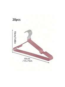 10/20 Piece Set, Non-Slip Metal Hangers, Adult Clothing Track, Nordic Style Hangers - Pink - View 12
