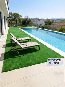 Flame Resistant Waterproof Artificial Grass Mat, Durable Easy Cut Lawn Turf For Patio Balcony Pet Playground, Indoor Outdoor Low Maintenance Garden Carpet, Event Backdrop - Artificial Turf - View 1