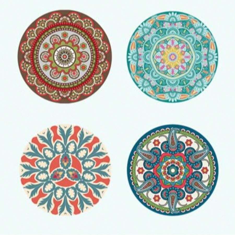 Heat Resistant Tea Mat, Coaster, Insulation Mat, Dining Table Mat, Plate Mat - Multicolor - View 1