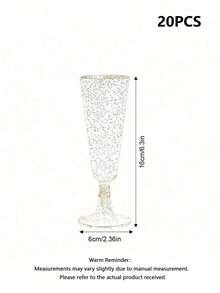 20/10PCS 150ml Reusable Champagne Glasses, Suitable For Parties, Gatherings, Cold Drinks, Birthdays, Valentine'S Day, Weddings, And Large Events - Multicolor - View 12