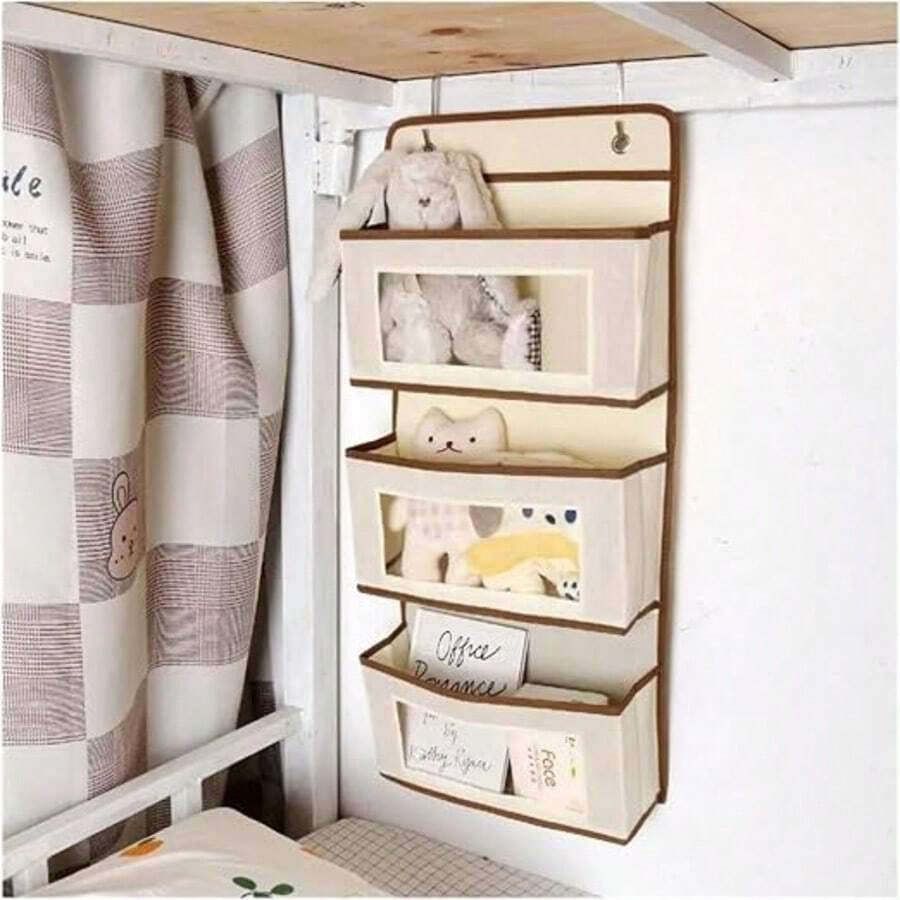 Hanging Closet Organizer 1/2/3 Layers Hanging Storage Bags | Sundries Over The Door Organizer Shelf Non-Woven Fabric Wall Home - Multicolor - View 1
