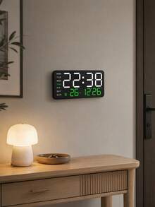 1pc Wall‑Mountable & Table‑Placed Digital Time Clock, Household Time‑Telling Accessory, Practical Daily Home Decor, Perfect For Lounge, Bedroom, Workplace, Dormitory, Guest House And Residential Indoor Settings - multicolor - View 2