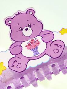 SHEIN X Care Bears 時尚可愛卡通髮夾，適合女孩與女士，居家、沐浴、美容護理、髮型造型完美適用 - 紫色 - 查看 5