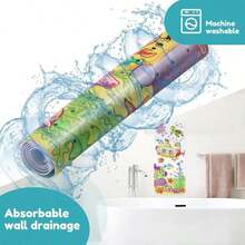 1pc Bath Mat, Non Slip, Cartoon Shower Mat Anti Slip With Suction Cups Machine Washable - Multicolor - View 7