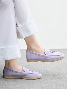 CUCCOO BIZCHIC 優雅大方休閒職場通勤風女款平底鞋，時尚百搭約會通勤穿搭 - 紫色,, - 查看 4