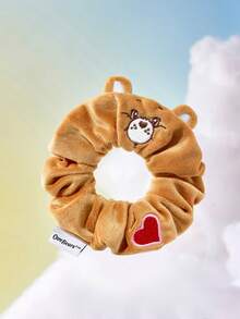 SHEIN X Care Bears 1件裝卡通圖案髮圈，適合日常配戴，髮帶，情人節 - 棕色 - 查看 1