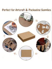 5 Lembar Karton Buku 1mm Ukuran A4/A5, Karton Jilid, Karton Chipboard, Karton Buku Desainer Putih/Kraft/Abu-abu 45pt, Lembaran Karton Chipboard Tugas Berat, Perlengkapan Penjilidan Buku untuk Sampul Buku, Scrapbooking & Pelapis Bingkai Foto - MultiWarna - View 7