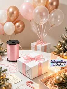 1 Roll, 250 Yards Of Purple Curly Ribbon, Suitable For Gift Wrapping, Balloon Rope, Weddings, Birthdays, Etc. - Shiny Metallic Ribbon, Suitable For Bouquet And Flower Wrapping Paper, Suitable For Valentine's Day, Weddings, Birthdays, Etc. - Lotus root ribbon - View 6