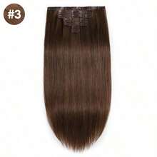 Medium Brown 6# Color Clip In 100% Remy Human Hair Extension Cuticle Aligned Double Drown Clip Ins For Thin Hair Woman Natural Look Top Quality Halloween Costumes - S6 - View 17
