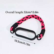 1Pc Double‑Layer Portable Handle Strap, Color‑Block Water Bottle Lanyard Accessory, Bottle Decor Ornament Fit For 20‑40oz Tumbler, For Gym, Camping And Outdoor Activities Use - Multicolor - View 3