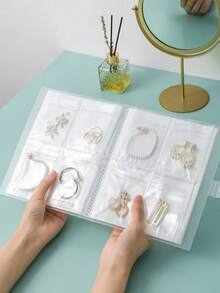 Anti Tarnish Jewelry Storage Bags Transparent Dustproof Oxidation Resistant Portable Soft Pouch For Earrings Studs Necklaces Rings Bracelets Lightweight Organizer For Home Travel Outdoor Jewelry Collection Display Holder - solid color - View 4