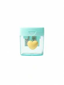 1pc Macaron Color Pencil Sharpener, Transparent Double Hole Pencil Sharpener, Pencil Sharpener With Lid,Suitable For School, Must-Have For Back To School Season, Student Gifts - multicolor - View 16